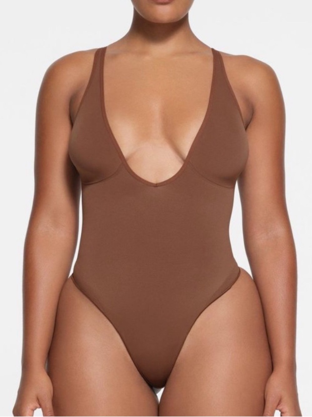 Skims Seamless Sculpt Deep Plunge Thong Bodysuit